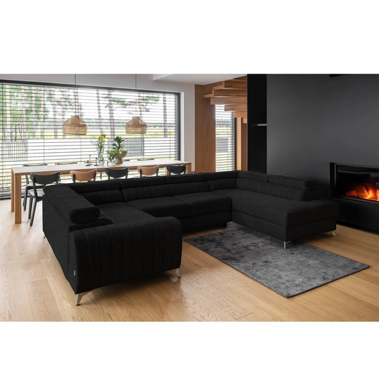 Kampinė sofa Louis su patalynės dėže, audinys Vero 5