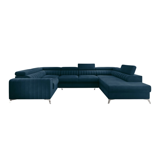 Kampinė sofa Louis su patalynės dėže, audinys Nube 40