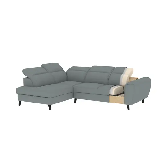 Kampinė sofa Noble su patalynės dėže, audinys Velvetmat 4