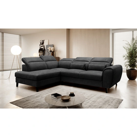 Kampinė sofa Noble su patalynės dėže, audinys Nube 6