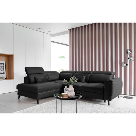 Kampinė sofa Noble su patalynės dėže, audinys Nube 6