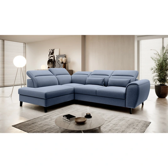 Kampinė sofa Noble su patalynės dėže, audinys Gojo 40