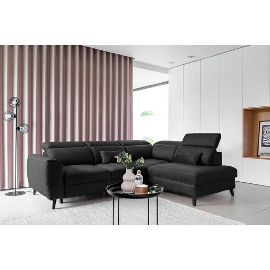 Kampinė sofa Noble su patalynės dėže, audinys Nube 6