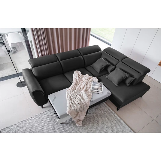 Kampinė sofa Noble su patalynės dėže, audinys Nube 6