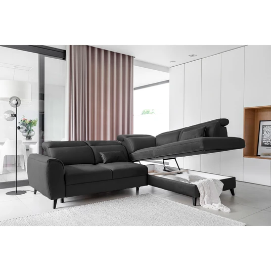Kampinė sofa Noble su patalynės dėže, audinys Nube 6