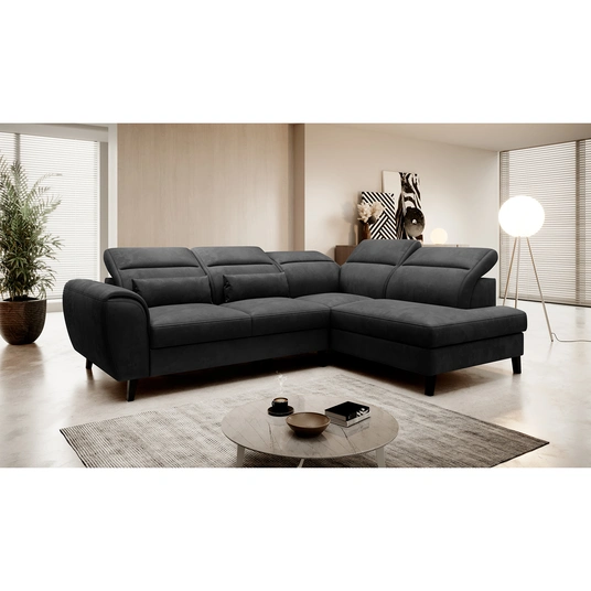 Kampinė sofa Noble su patalynės dėže, audinys Nube 6