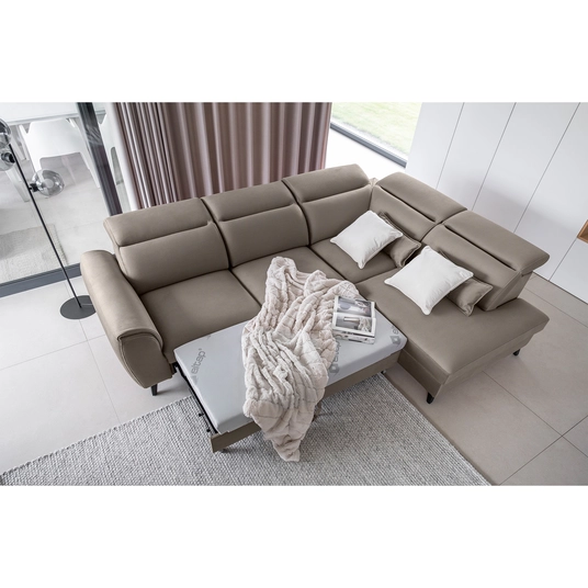 Kampinė sofa Noble su patalynės dėže, audinys Savoi 7