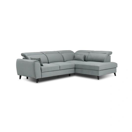 Kampinė sofa Noble su patalynės dėže, audinys Savoi 100
