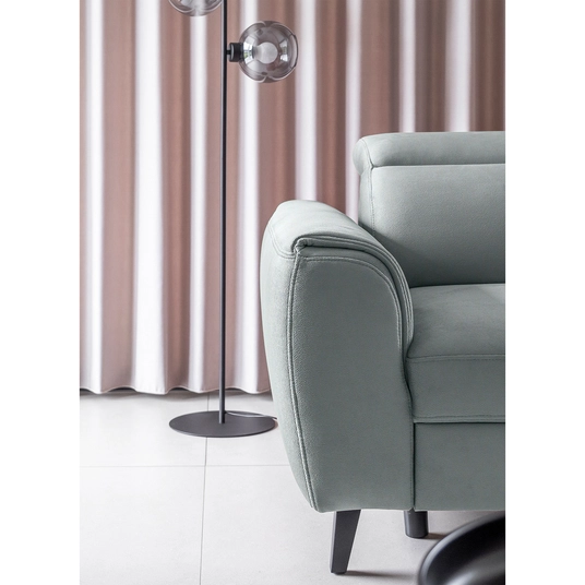 Kampinė sofa Noble su patalynės dėže, audinys Savoi 100