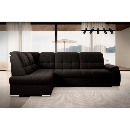 Kampinė sofa Sado su patalynės dėže, audinys Flores 22