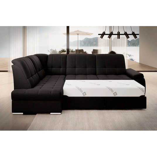 Kampinė sofa Sado su patalynės dėže, audinys Flores 22