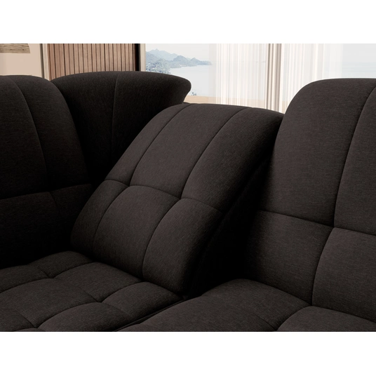 Kampinė sofa Sado su patalynės dėže, audinys Flores 22