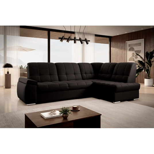 Kampinė sofa Sado su patalynės dėže, audinys Flores 22