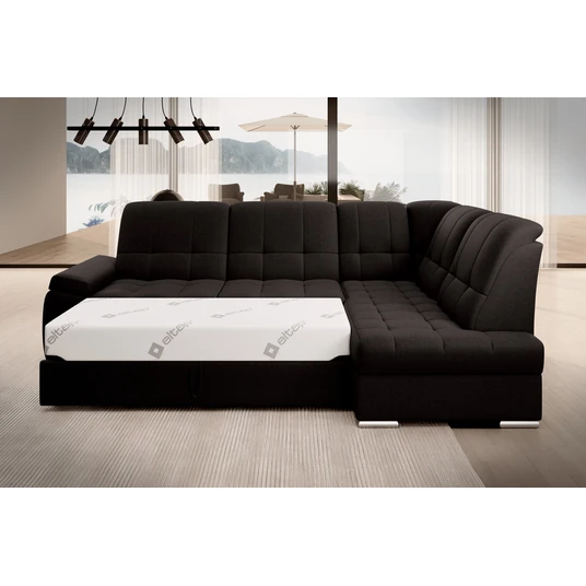 Kampinė sofa Sado su patalynės dėže, audinys Flores 22