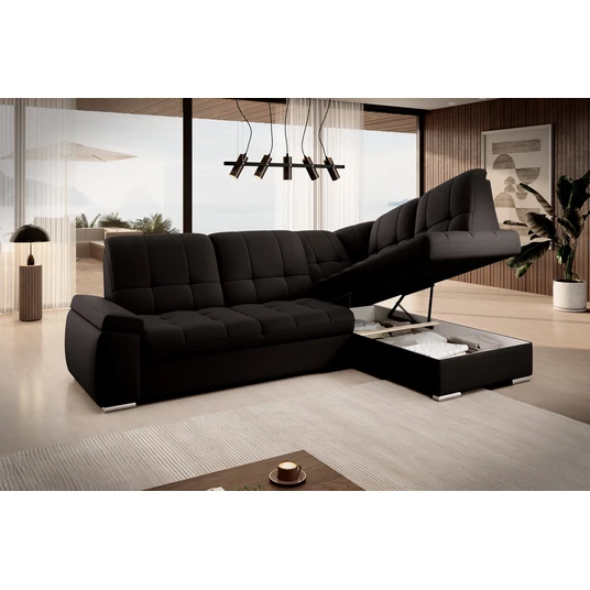 Kampinė sofa Sado su patalynės dėže, audinys Flores 22