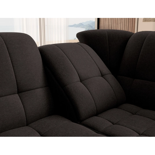 Kampinė sofa Sado su patalynės dėže, audinys Flores 22