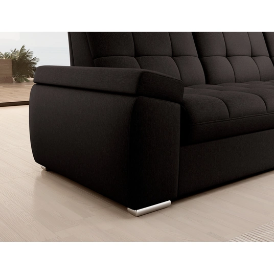 Kampinė sofa Sado su patalynės dėže, audinys Flores 22
