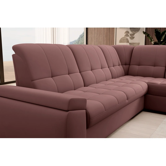 Kampinė sofa Sado su patalynės dėže, audinys Velvetmat 24