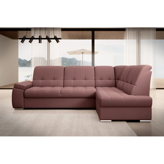 Kampinė sofa Sado su patalynės dėže, audinys Velvetmat 24