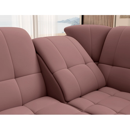 Kampinė sofa Sado su patalynės dėže, audinys Velvetmat 24