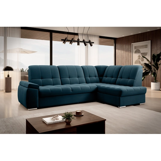 Kampinė sofa Sado su patalynės dėže, audinys Nube 40