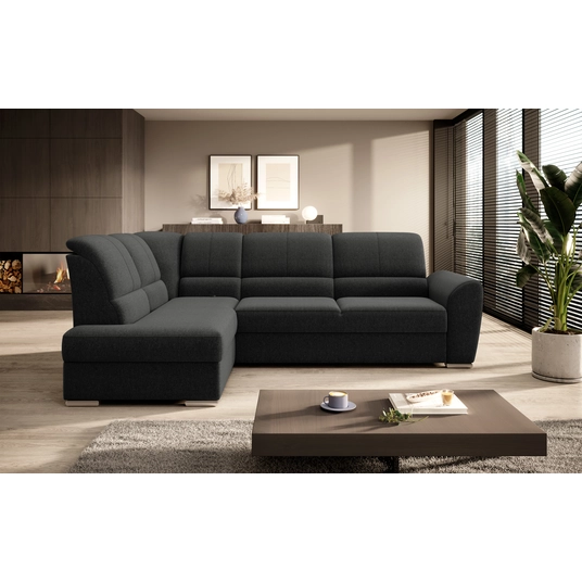 Kampinė sofa Siber su patalynės dėže, audinys Flores 4