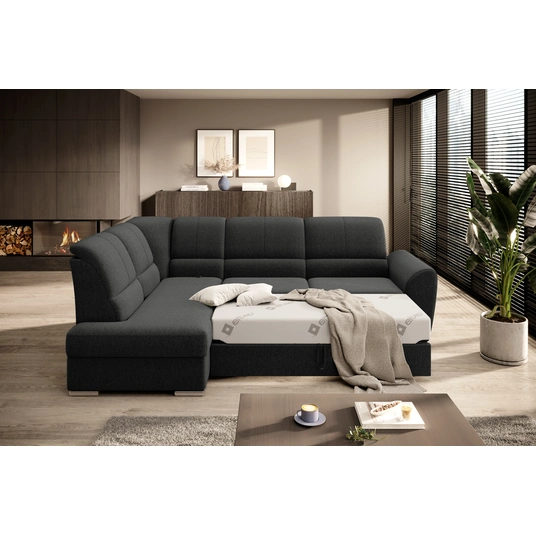Kampinė sofa Siber su patalynės dėže, audinys Flores 4