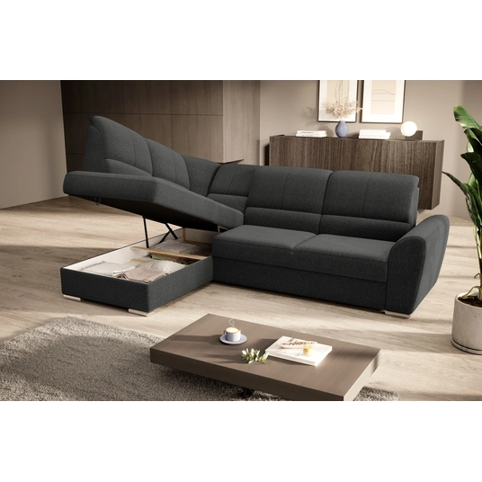 Kampinė sofa Siber su patalynės dėže, audinys Flores 4