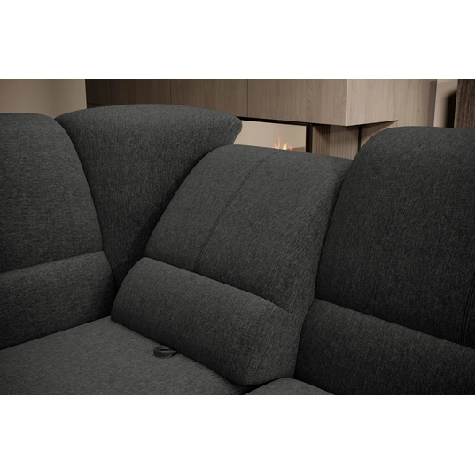 Kampinė sofa Siber su patalynės dėže, audinys Flores 4