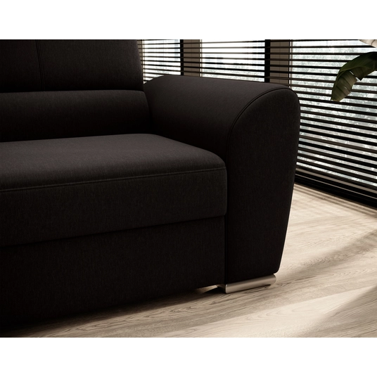 Kampinė sofa Siber su patalynės dėže, audinys Flores 22