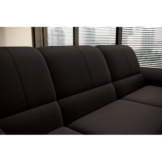 Kampinė sofa Siber su patalynės dėže, audinys Flores 22