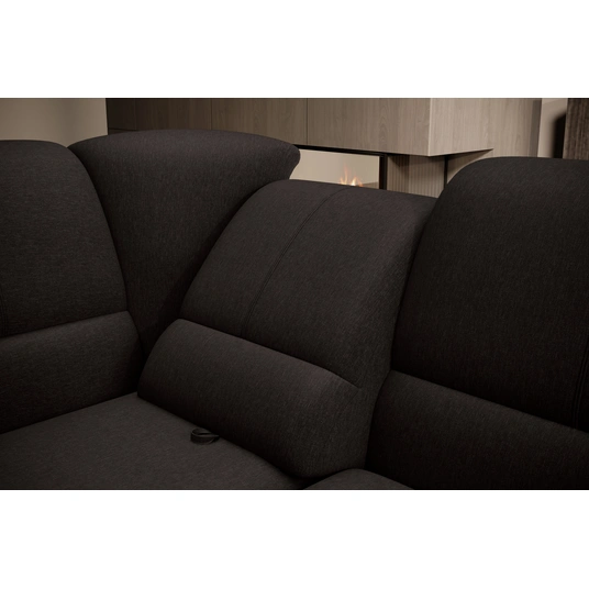 Kampinė sofa Siber su patalynės dėže, audinys Flores 22