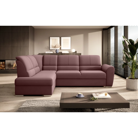 Kampinė sofa Siber su patalynės dėže, audinys Velvetmat 24
