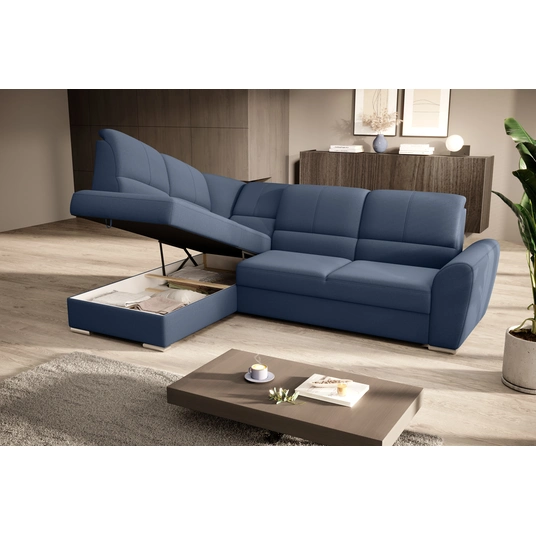 Kampinė sofa Siber su patalynės dėže, audinys Gojo 40