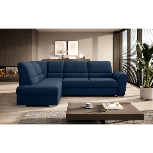 Kampinė sofa Siber su patalynės dėže, audinys Loco 40