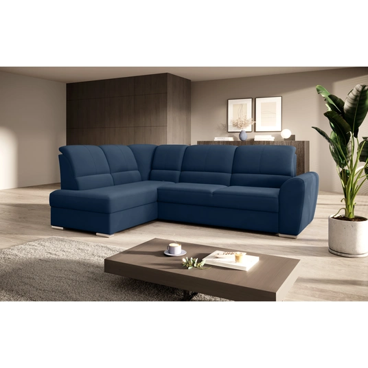 Kampinė sofa Siber su patalynės dėže, audinys Loco 40