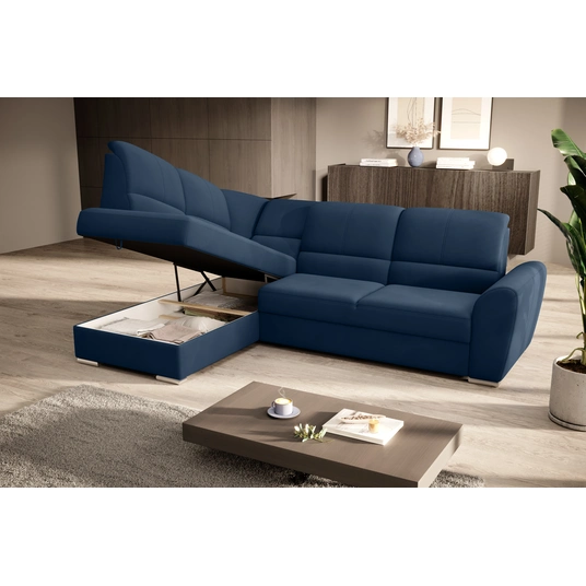 Kampinė sofa Siber su patalynės dėže, audinys Loco 40