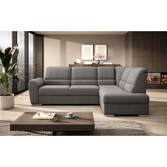 Kampinė sofa Siber su patalynės dėže, audinys Loco 4