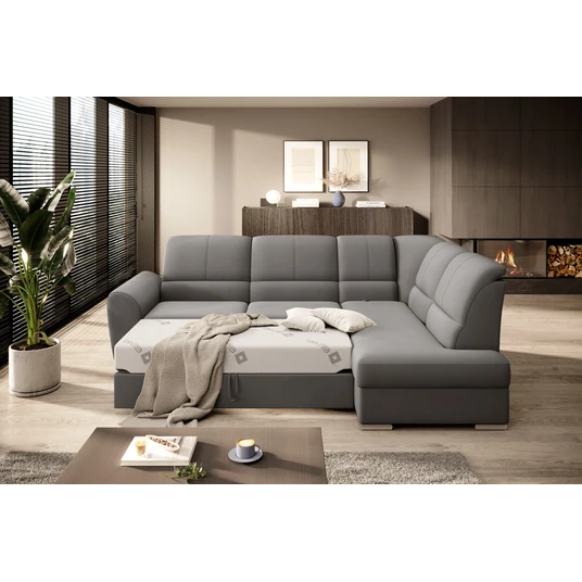 Kampinė sofa Siber su patalynės dėže, audinys Loco 4