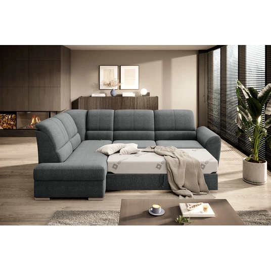 Kampinė sofa Siber su patalynės dėže, audinys Vero 5