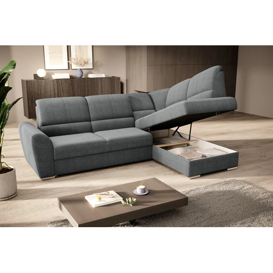 Kampinė sofa Siber su patalynės dėže, audinys Vero 5