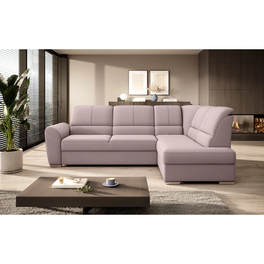 Kampinė sofa Siber su patalynės dėže, audinys Gojo 101