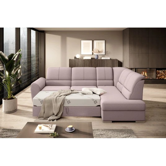 Kampinė sofa Siber su patalynės dėže, audinys Gojo 101