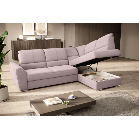 Kampinė sofa Siber su patalynės dėže, audinys Gojo 101