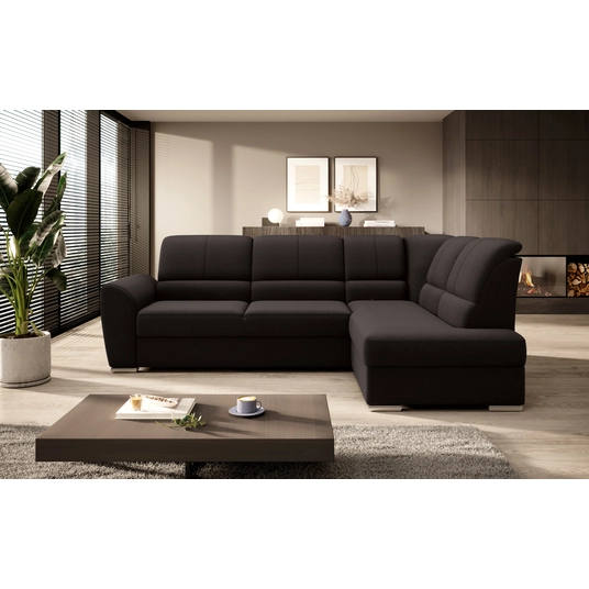 Kampinė sofa Siber su patalynės dėže, audinys Flores 22