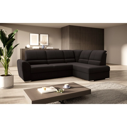 Kampinė sofa Siber su patalynės dėže, audinys Flores 22