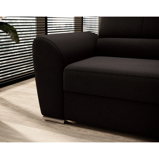 Kampinė sofa Siber su patalynės dėže, audinys Flores 22