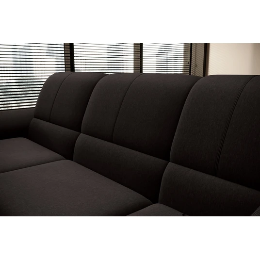 Kampinė sofa Siber su patalynės dėže, audinys Flores 22