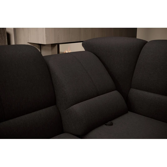 Kampinė sofa Siber su patalynės dėže, audinys Flores 22