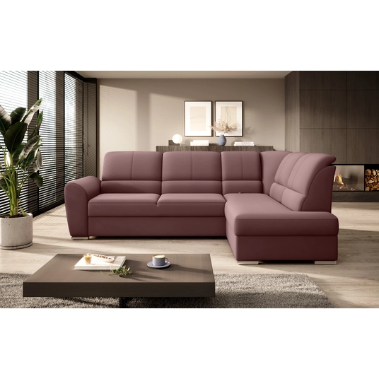 Kampinė sofa Siber su patalynės dėže, audinys Velvetmat 24